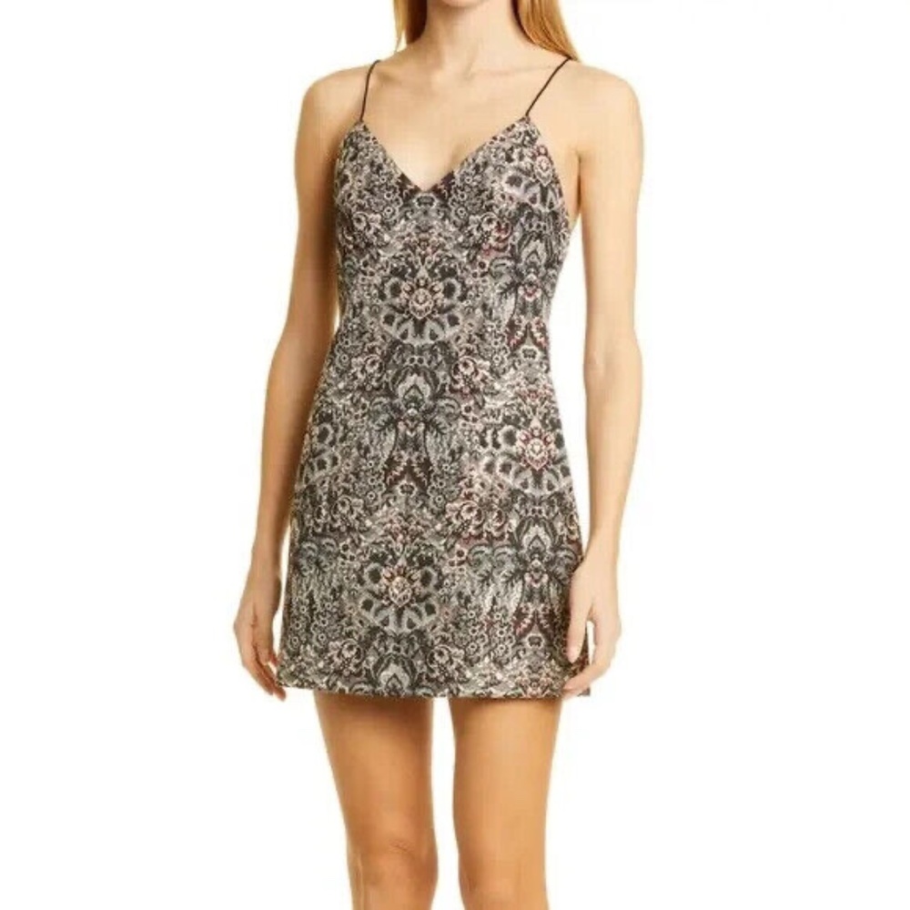 Alice and Olivia Tayla Structured Lantern Mini Dress, Multi - Retail $495
